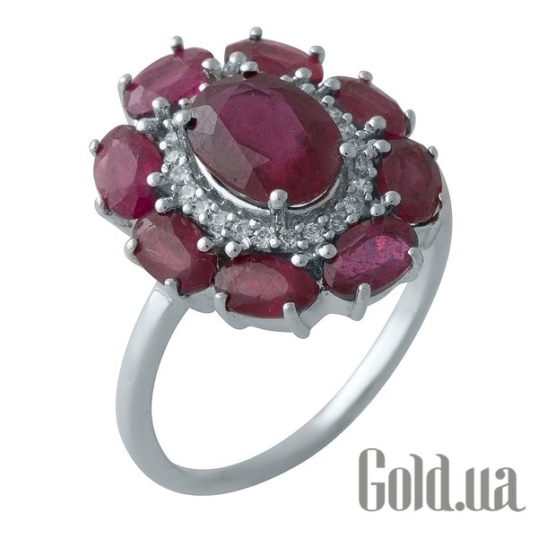 

Женские кольца Fresh Jewelry, Женское серебряное кольцо с рубинами и куб. циркониями, 18.5
