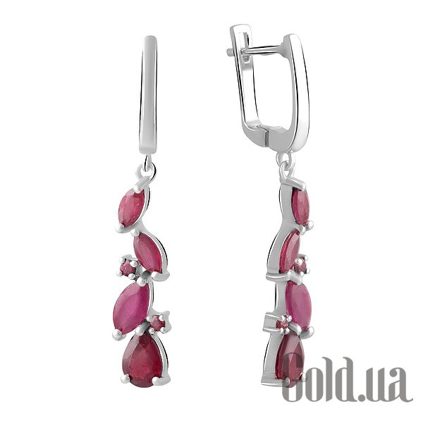 

Серьги с подвесками Fresh Jewelry, Серебряные серьги с рубинами