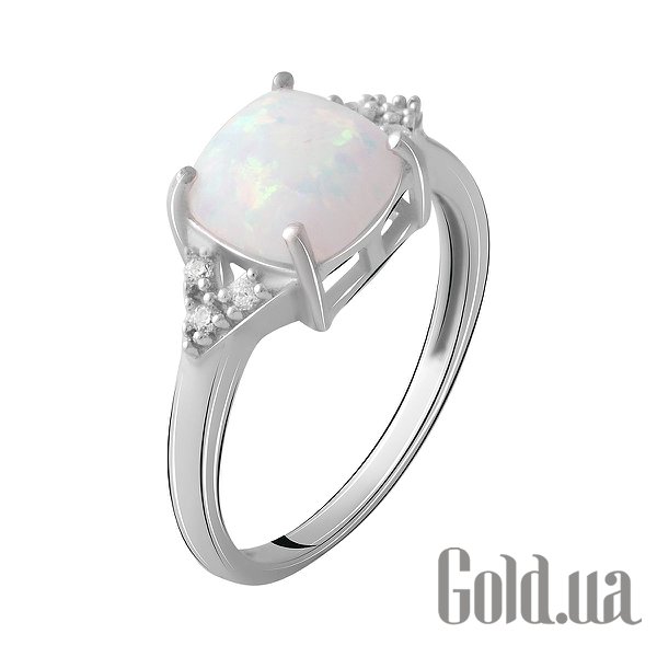 

Женские кольца Fresh Jewelry, Женское серебряное кольцо с опалом и куб. циркониями, 17
