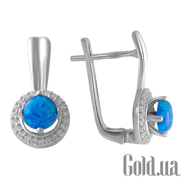 

Серьги Fresh Jewelry, Серебряные серьги с куб. циркониями и опалами