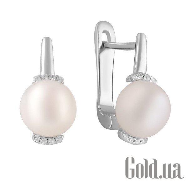 

Серьги Fresh Jewelry, Серебряные серьги с куб. циркониями и культив. жемчугом