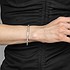 Жіночий Срібний браслет з куб. цирконіями - фото 3