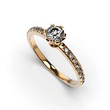 Золотое кольцо с бриллиантами, 1768292