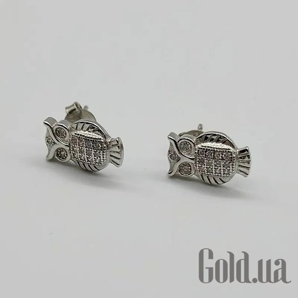 

Серьги-гвоздики Silvex925, Серебряные серьги с куб. циркониями