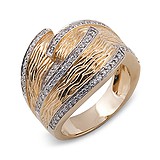 Женское золотое кольцо с бриллиантами, 000101