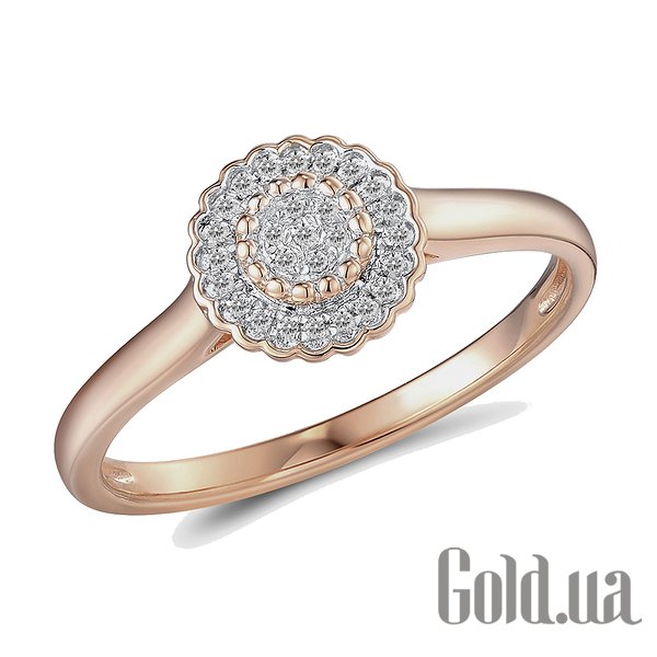 

Кольцо Lurie Jewelry, Золотое кольцо с бриллиантами, 17