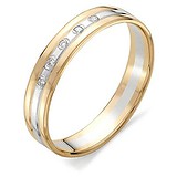 Золотое обручальное кольцо с бриллиантами, 1603173