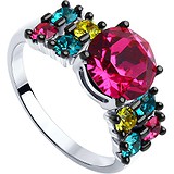 SOKOLOV Женское серебряное кольцо с кристаллами Swarovski, 1644645