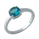 Женское серебряное кольцо с топазом, 1703013
