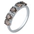 Женское серебряное кольцо с раухтопазами и куб. циркониями - фото 1