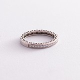 Серебряное обручальное кольцо с куб. циркониями, 1766501