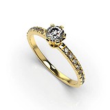 Золотое кольцо с бриллиантами, 1768293