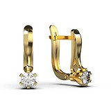 Золотые серьги с бриллиантами, 1768549