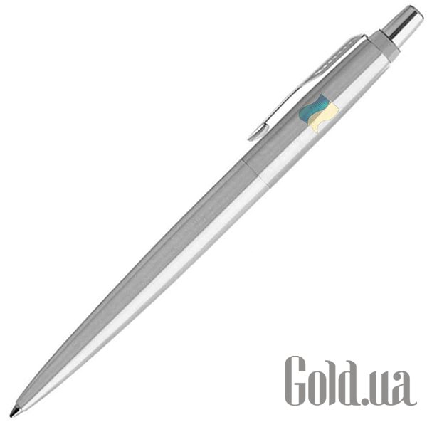 Ручка Parker Кулькова ручка Jotter 17 UKRAINE SS CT BP Прапор жовто-синій на колп 16132_T008c2