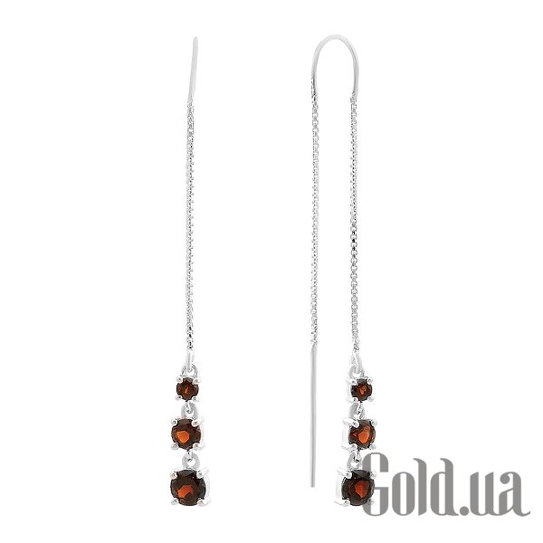 

Серьги с подвесками Fresh Jewelry, Серебряные серьги с гранатами