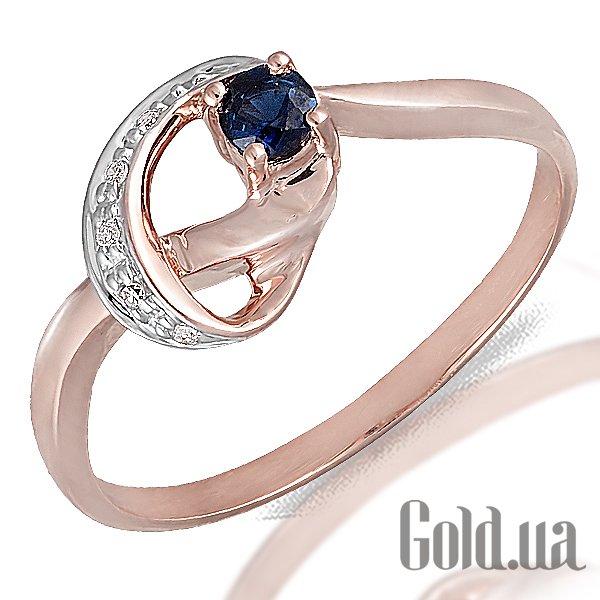 

Кольцо Lurie Jewelry, Женское золотое кольцо с бриллиантами и сапфирами, 16.5
