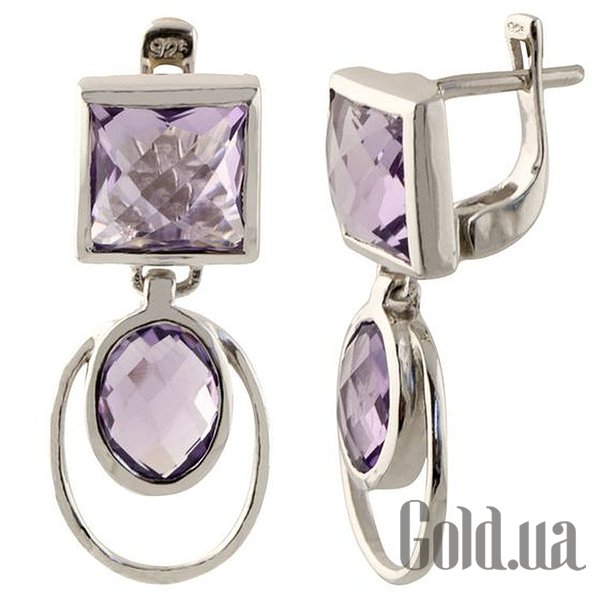 

Серьги с подвесками Fresh Jewelry, Серебряные серьги с аметистами