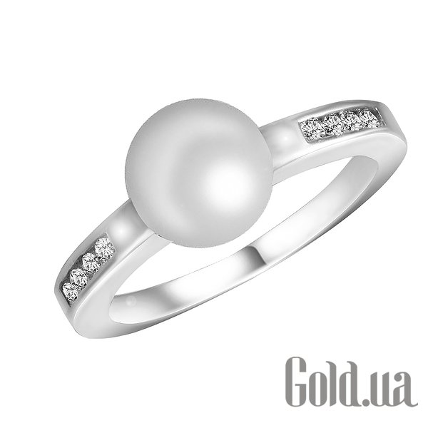 

Женские кольца Lurie Jewelry, Женское серебряное кольцо с жемчугом и куб. циркониями, 16.5