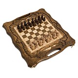 Армения Шахматы + нарды резные c Араратом 40 с ручкой kh116, 1512806