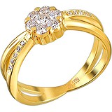 Золотое кольцо с бриллиантами, 1619046