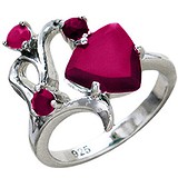 Женское серебряное кольцо с корундами, 1620838
