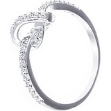 Женское серебряное кольцо с куб. циркониями, 1621606