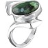 Женское серебряное кольцо с нефритом - фото 1