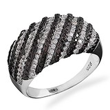 Женское серебряное кольцо с куб. циркониями, 1665382