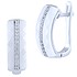 Срібні сережки з керамікою і куб. цирконіями - фото 1