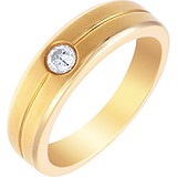 Золотое обручальное кольцо с бриллиантом, 1673062