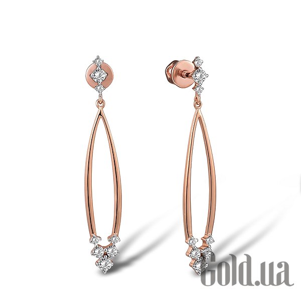 

Серьги с подвесками Lurie Jewelry, Золотые серьги с бриллиантами