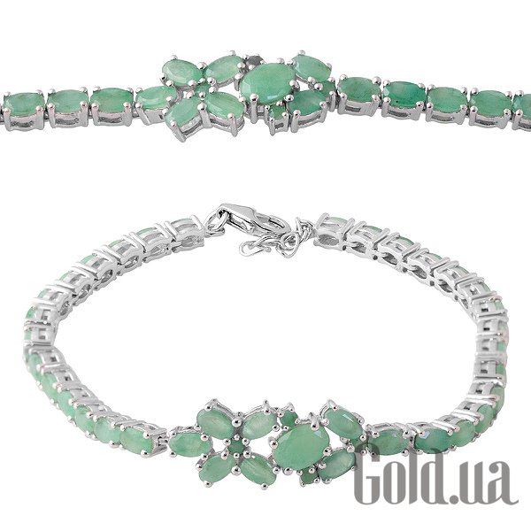 

Женские браслеты Fresh Jewelry, Женский серебряный браслет с изумрудами, 17