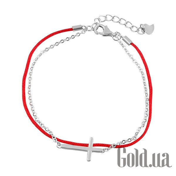 

Шнурок на руку Fresh Jewelry, Тканевый шнурок на руку с серебряными вставками, 17