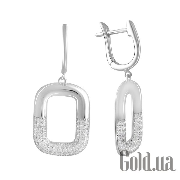 

Серьги с подвесками Fresh Jewelry, Серебряные серьги с куб. циркониями