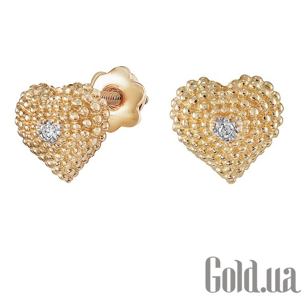 

Серьги-гвоздики Lurie Jewelry, Золотые серьги с бриллиантами