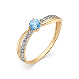 Жіноча золота каблучка з топазами Swarovski, 1540711