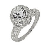 Серебряное кольцо со Swarovski циркониями, 1546343