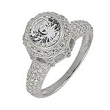 Срібна каблучка зі Swarovski цирконіями, 1546343