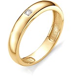 Золотое обручальное кольцо с бриллиантом, 1605735