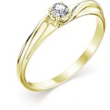 Золотое кольцо с бриллиантом, 1614183