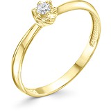 Золотое кольцо с бриллиантом, 1616743