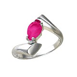 Женское серебряное кольцо с корундом, 1620839