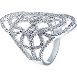 Женское серебряное кольцо с куб. циркониями, 1651303