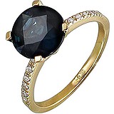 Женское золотое кольцо с бриллиантами и сапфиром, 1666151