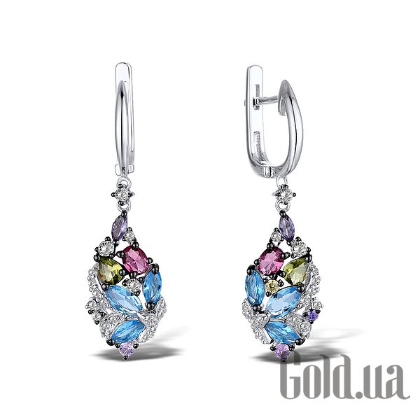 

Серьги с подвесками Lurie Jewelry, Серебряные серьги с куб.циркониями