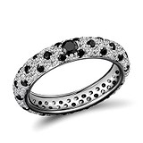Женское серебряное кольцо с куб.циркониями и шпинелем