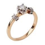 Золотое кольцо с бриллиантами, 1727079