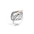 Женское серебряное кольцо с куб. циркониями  в позолоте - фото 1