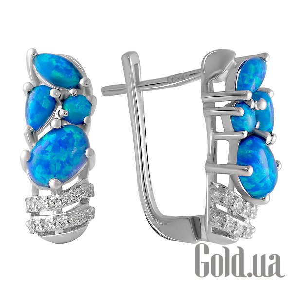 

Серьги Fresh Jewelry, Серебряные серьги с куб. циркониями и опалами