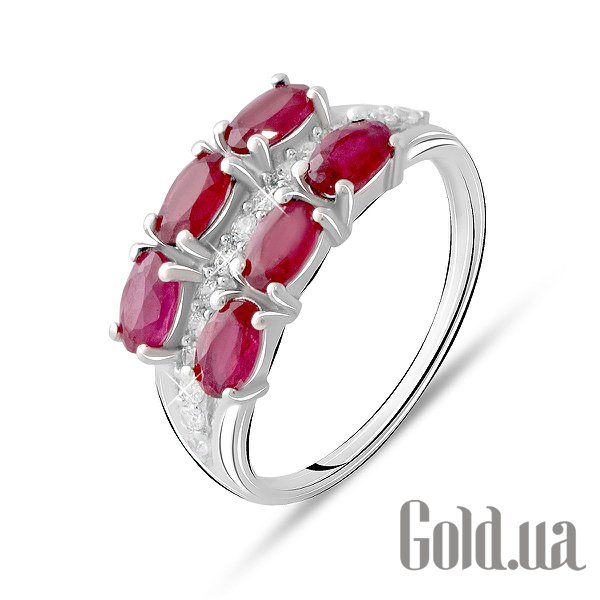 

Женские кольца Fresh Jewelry, Женское серебряное кольцо с куб. циркониями и рубинами, 18